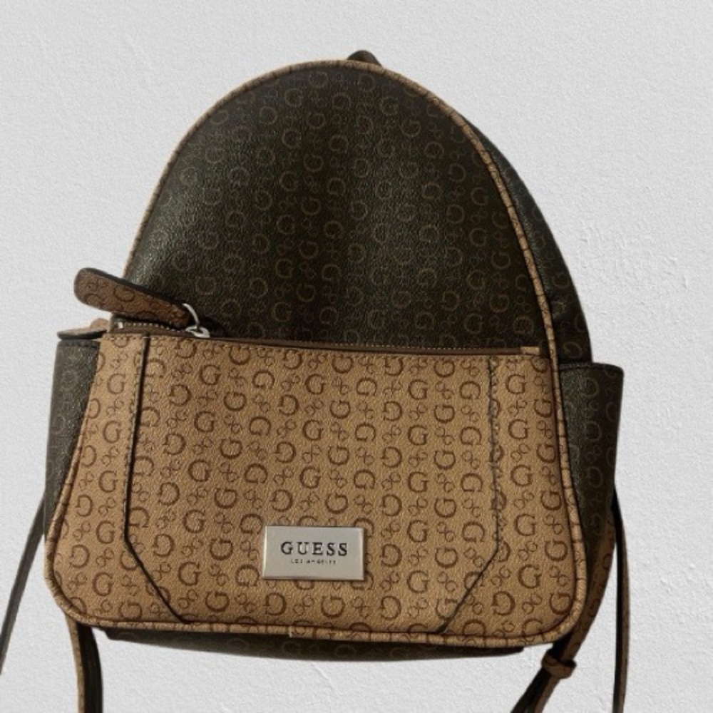 GUESS Brown and Tan Women's Backpack